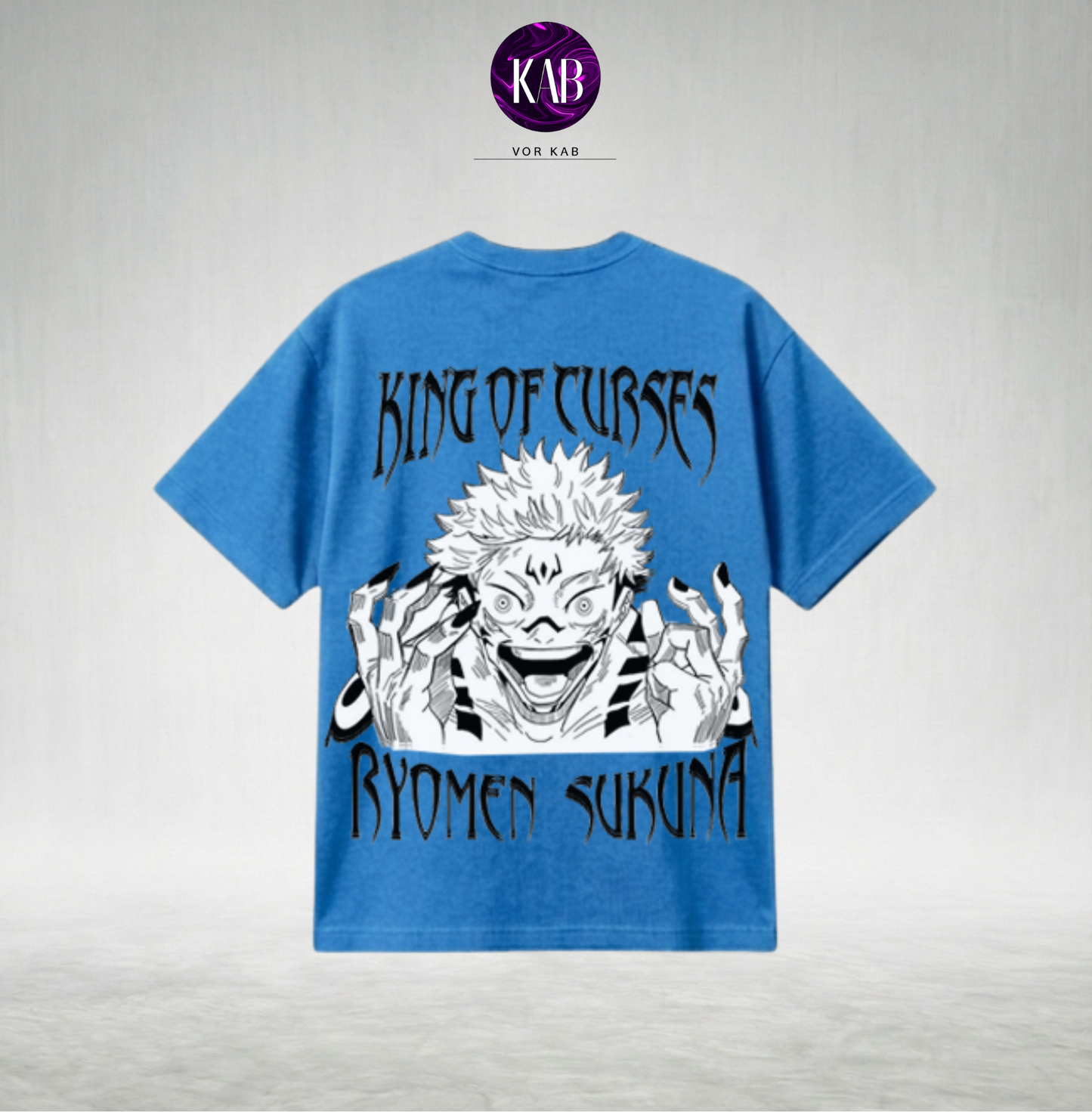 Sukuna "King of Curses" Blue Streetwear Tee.