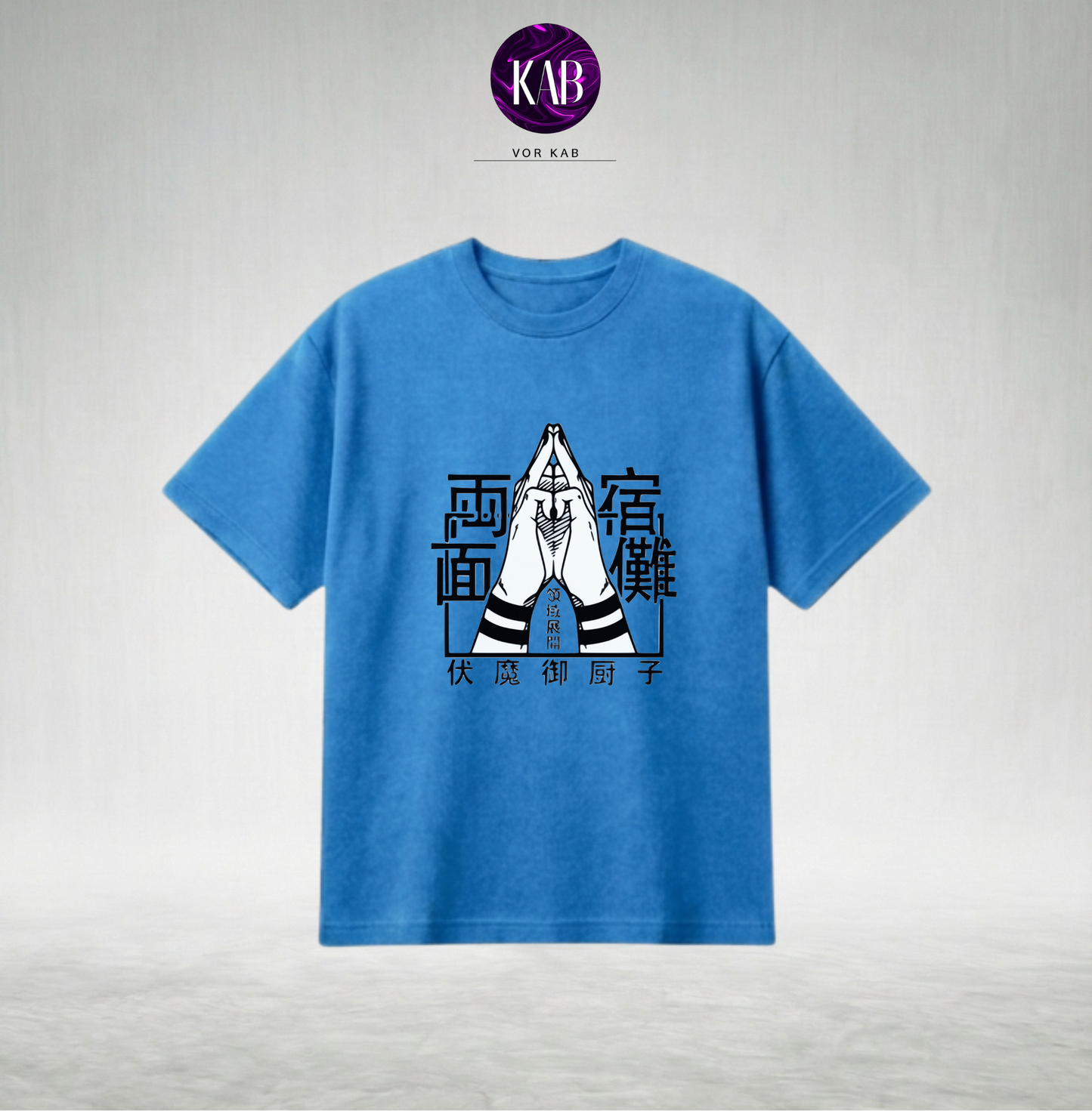 Sukuna "King of Curses" Blue Streetwear Tee.