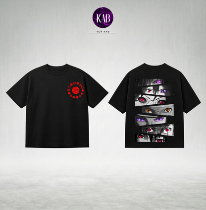 Uchiha& Naruto Eyes – Naruto Anime T-Shirt