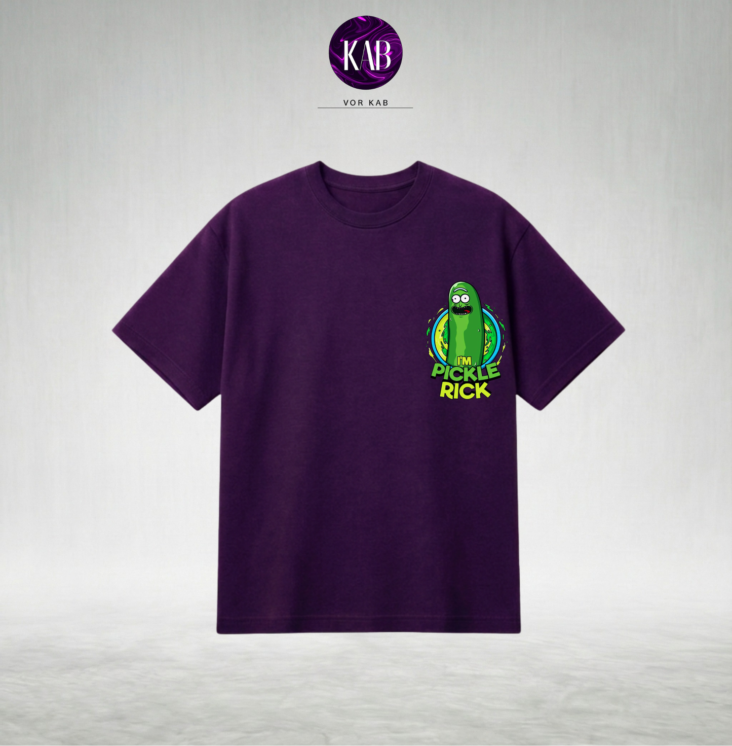 Rick and Morty "Multiverse Sticker" Purple T-shirt