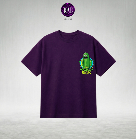Rick and Morty "Multiverse Sticker" Purple T-shirt