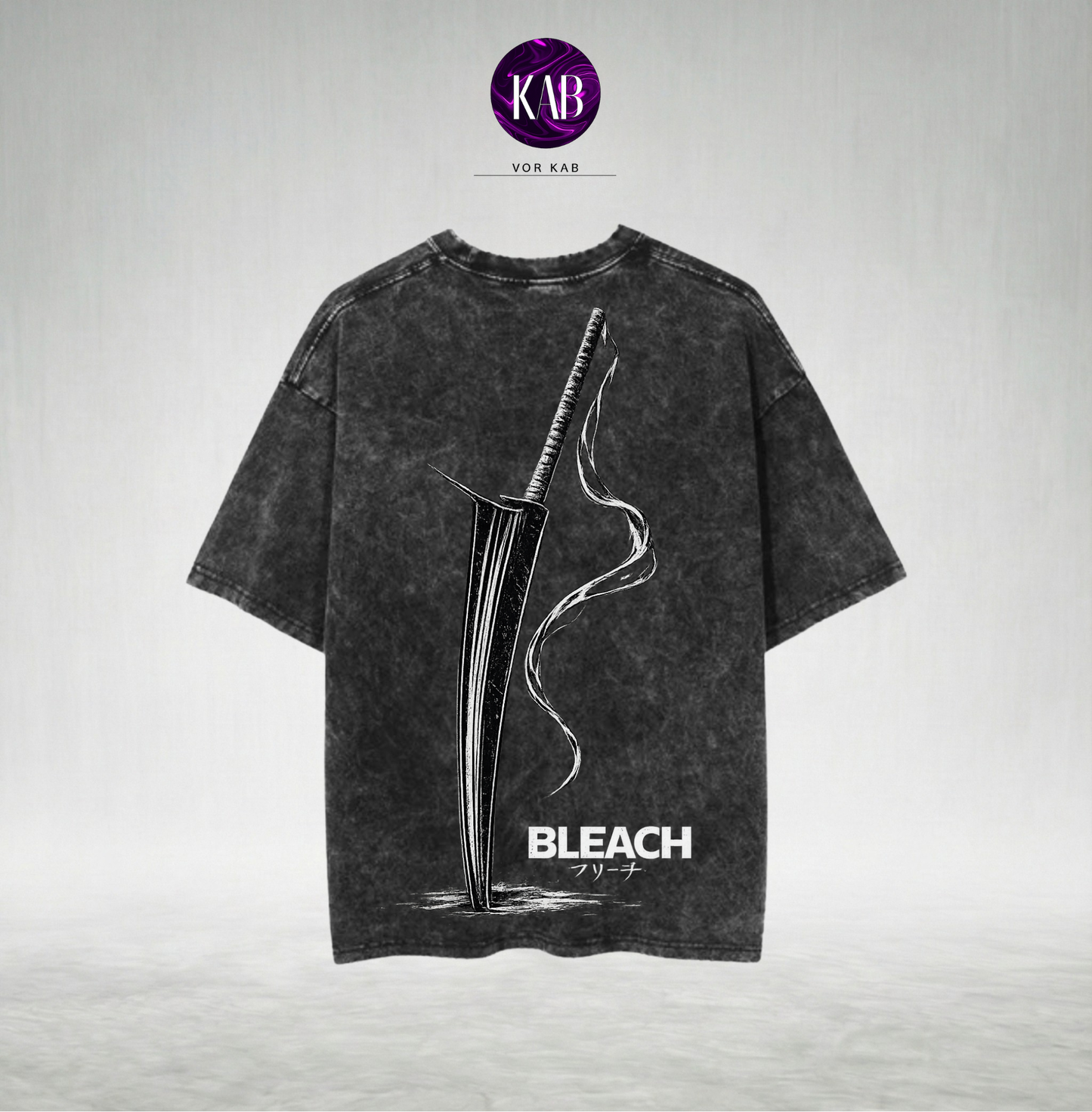Bleach "Zangetsu" Acid Wash Tee