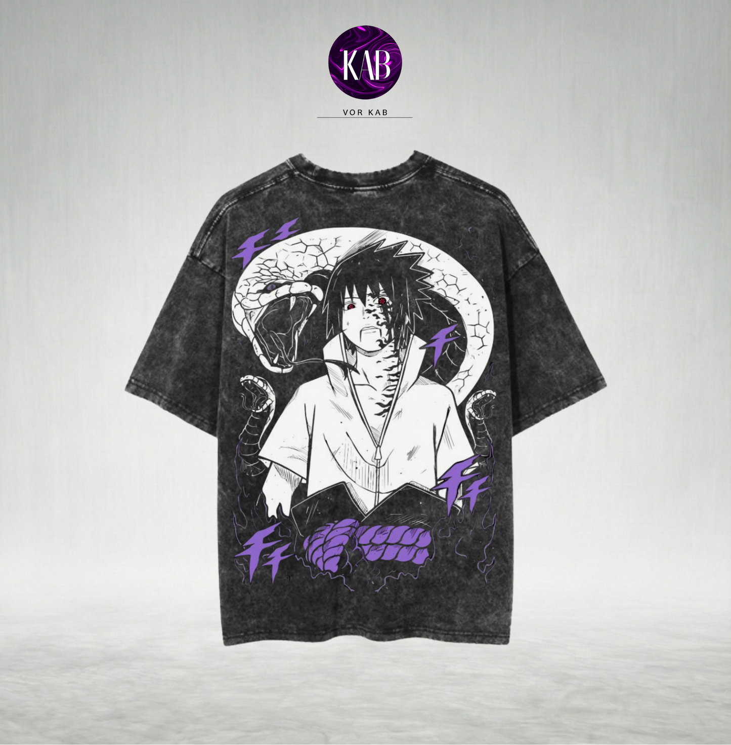 Sasuke Uchiha Acid Wash T-Shirt