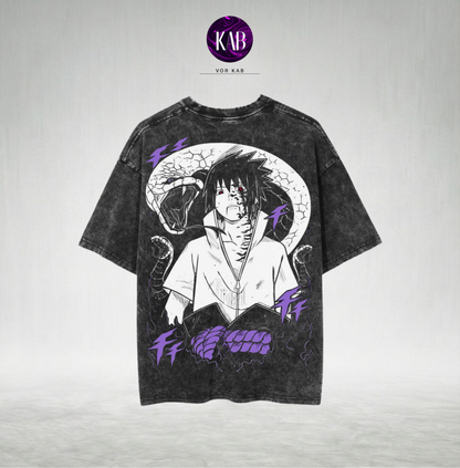 Sasuke Uchiha Acid Wash T-Shirt