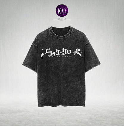 Black Clover: Dark Grimoire Acid Wash T-Shirt