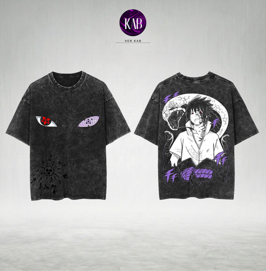 Sasuke Uchiha Acid Wash T-Shirt